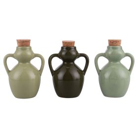 Anfora mini oliera 107 ml in ceramica e sughero
