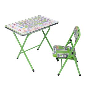 Tavolo e sedia per bambini, decoro pista automobiline, Sibilla