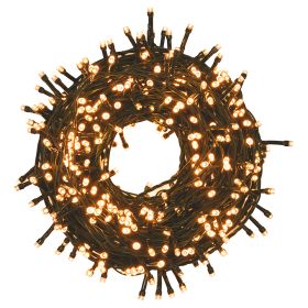 Filo 750 led oro 33,75 m, uso esterno, 8 giochi luce, Santa&#39;s House