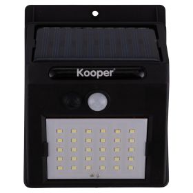 Lampada solare da muro 30led con sensore crepuscolare e di movimento, Kooper