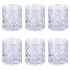 Set 6 bicchieri impilabili 375 ml, trasparente, Vintage