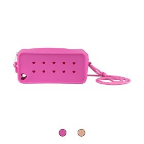 Borsa in silicone rettangolare, Cuoricini
