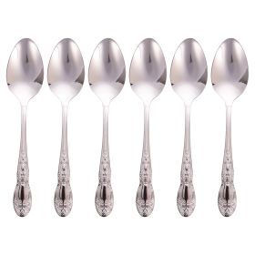 Set 6 cucchiai in acciaio inox, silver lucido, Wonderland