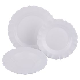 Servizio piatti 18 pezzi, in vetro opalino, 6 posti tavola, Opalino Classic