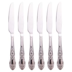 Set 6 coltelli in acciaio inox, silver lucido, Wonderland