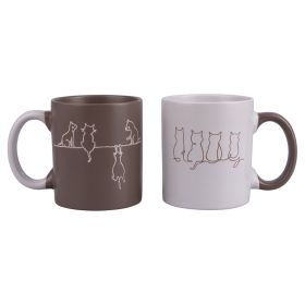 Set 2 Mug 280 ml, Mocha Miao