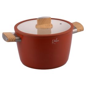 Pentola 24xh.15 cm con coperchio, rivestimento interno in ceramica Fusion Pro II, induzione, Radici