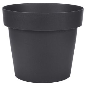 Vaso tondo 18 cm in plastica, antracite, Merlose