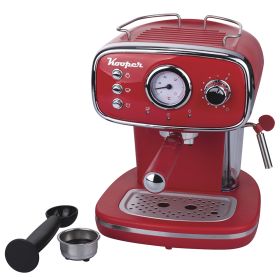 Macchina automatica caff&#232; espresso rossa 1100 W, Kooper
