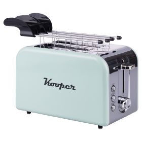Tostapane 2 aperture 700-850 W, con pinze, acquamarina, Kooper