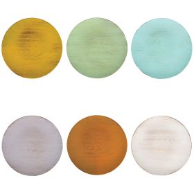 Sottopiatto tondo effetto legno Ø33 cm