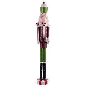 Soldato candy natalizio in legno h. 81 cm, Santa&#39;s House