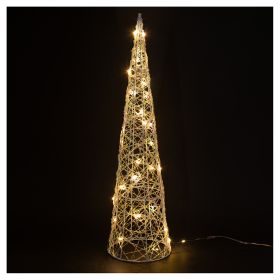 Cono luminoso h. 60 cm, bianco caldo, Xmas