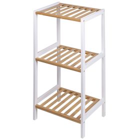 Mobiletto bagno 3 ripiani in bamb&#249; e MDF, S&#236;ordine