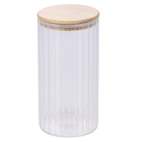 Barattolo 1,5 L in vetro borosilicato, coperchio in bambù, SìChef
