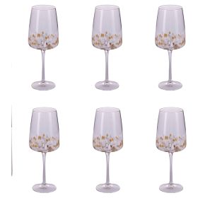Set 6 calici vino bianco 500 ml, Lillia Gold