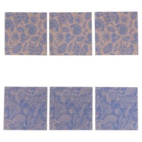 Set 6 sottobicchieri in legno mdf, Nautical Chic