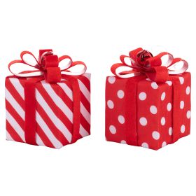 Pacco regalo decorativo h. 11 cm, Santa's House