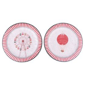 Set 15 piatti monouso in carta, Xmas Circus