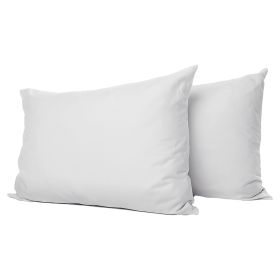 Set 2 federe cuscini in cotone, bianco, Sibilla