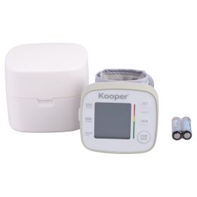 Misuratore di pressione arteriosa da polso a batteria, display LCD, Kooper