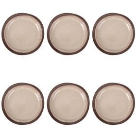 Set 6 piatti frutta beige in gres