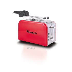 Tostapane 2 aperture 700-850 W, con pinze, rosso, Kooper