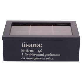 Scatola porta tè e tisane, blu navy, Victionary