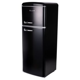 Frigorifero vintage doppia porta 240 L 54,6x55,4x148,7cm, nero, Kooper