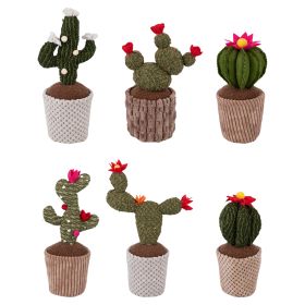 Cactus artificiale decorativo in tessuto h. 25 cm, Garden