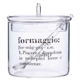 Formaggiera 400 ml con coperchio e cucchiaino in vetro
