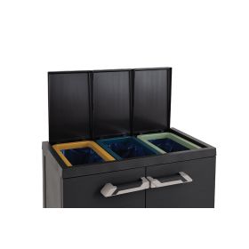 Pattumiera per raccolta differenziata in plastica PP 66x40x88 cm, Prime