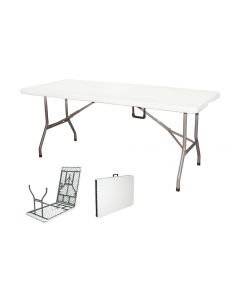 Tavolo richiudibile a valigia bianco 181x74x74 cm, Esté