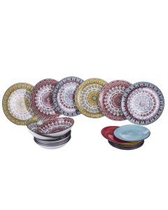 Servizio piatti 18 pezzi in porcellana