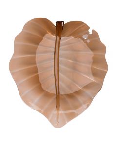 Piatto foglia l. 28 cm, ambra, La Cucina