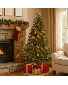 Albero di Natale 650 rami h. 180 cm, New Sestriere Santa's House