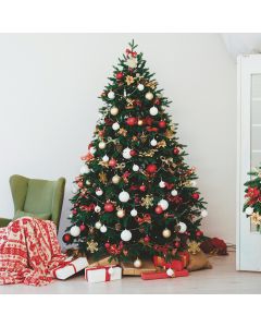 Albero di Natale bacche rosse 1600 rami h. 240 cm, Nevada Santa's House