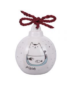 Pallina natalizia in ceramica, Oroscocats Pisces