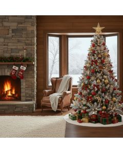 Albero di Natale innevato circa 750 rami h. 200 cm, Himalaya Santa's House