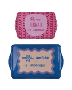 Set 2 vassoi in melammina, More Amor