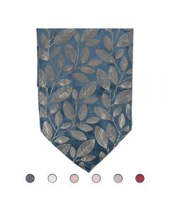 Runner natalizio 32x180 cm effetto velluto decoro rami e foglie oro, Santa's House