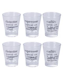 Set 6 bicchierini caffè 90 ml