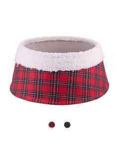 Copri base albero di Natale tartan effetto teddy Ø55x23 cm, Santa's House