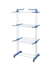 Stendino a torre blu, ali richiudibili e ruote, Towerdry Sìordine