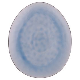 Piatto piano ovale in gres bicolor, The Market