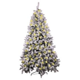 Albero di Natale innevato con 600 led, circa 720 rami h. 200 cm, Himalaya Santa's House