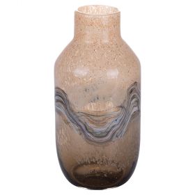 Vaso arredo in vetro riciclato h. 33 cm, Gold Velvet Sibilla
