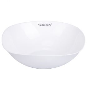Insalatiera quadrata in vetro opalino