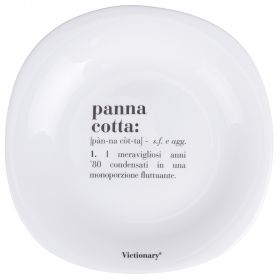 Piatto frutta quadrato in vetro opalino