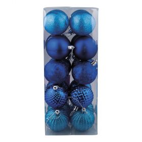 Set 20 palle di Natale blu assortite Ø 6 cm, Santa's House